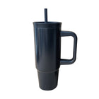 Splash - Gobelet de 900 ml à paille en silicone, noir-Couvercle détachable
