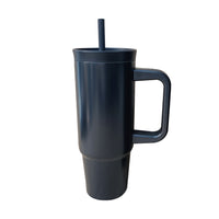 Splash - Gobelet de 900 ml à paille en silicone, noir-Couvercle détachable