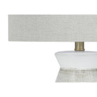 Monarch Specialties - Luminaire - 27 po H Lampe De Table - Céramique Gris - Abat-Jour Gris - Contemporain-Dimensions assemblées : 15,5 po L x 15,5 po P x 26,5 po H. base : 7,25 po L x 7,25 po P x 15 po H. abat-jour : 15,5 po L x 15,5 po P x 10 po H