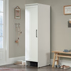 Sauder - Meuble de rangement pour aspirateur robot HomePlus - Blanc doux-La porte dissimule et atténue le bruit de fonctionnement des stations d'accueil à vidange automatique