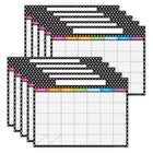 Ashley Productions - Calendrier Smart Poly PosterMat Pals Space Savers - 13" x 9-1/2" - Pois noirs et blancs - Paquet de 10-C'est une affiche, un set de table, les deux à la fois ! Un format compact idéal pour une utilisation facile en classe, à la maison, au bureau ou en déplacement !