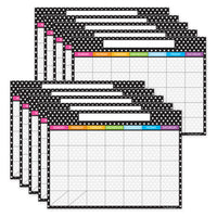 Ashley Productions - Calendrier Smart Poly PosterMat Pals Space Savers - 13" x 9-1/2" - Pois noirs et blancs - Paquet de 10-C'est une affiche, un set de table, les deux à la fois ! Un format compact idéal pour une utilisation facile en classe, à la maison, au bureau ou en déplacement !