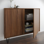 Nexera - Console de rangement 2 portes Slim, Noyer-6
