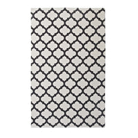 Modway - Lida Treillis marocain Tapis de 5 pi l x 8 pi L - Ivoire et charbon de bois-Tapis à treillis marocain