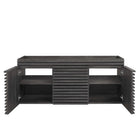 Modway - Render 48" Meuble de toilette de salle de bain compatible double lavabo (non inclus) - Charbon de bois-8