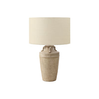 Monarch Specialties - Luminaire - 28 po H Lampe De Table - Céramique Beige - Abat-Jour Beige - Transitionnel-Cette élégante lampe de table de 28 pouces de haut est dotée d'une base en céramique beige de haute qualité avec des poignées sur le dessus de la finition texturée et vieillie, ce qui en fait un accent élégant et à la mode pour votre salon, votre chambre à coucher ou votre bureau à domicile