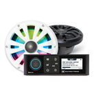SoundExtreme - Kit de haut-parleurs Marine DIN 6,5 po-Radio marine din simple: puissance de pointe de 200 watts (25 watts x 4 canaux rms) avec égalisateur à 3 bandes intégré et commandes facultatives de limiteur de volume pour être aussi bruyant que vous le voulez pour traverser tout le vent et le rugissement; personnalisez votre expérience d’écoute audio avec une ou deux zones audio câblées et une zone audio sans fil. changez le volume de la zone indépendamment ou ensemble, même changez les noms des zones;