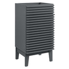 Modway - Render 18" Armoire de toilette de salle de bain (lavabo non inclus) - Gris-Assemblée requise