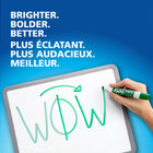 Expo - Ensemble de marqueurs effaçables à sec, marqueurs à pointe fine et biseautée, couleurs variées, efface, 9 unités-L’encre vibrante facilite la lecture des informations à distance