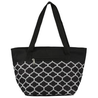 Merangue - Sac à lunch isotherme style sac à main - Chainlink - Noir-Sac isotherme avec sangles de poignée supérieure