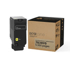 Ecotone Lexmark 71C10Y0 Cartouche de toner remanufacturée - Rendement élevé - Jaune-Le rendement élevé réduit la fréquence des remplacements et les coûts d'impression