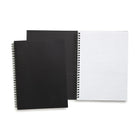 TRU RED - Cahier de notes à couverture souple, format moyen, pages réglées, noir-80 feuilles de papier à lignes étroites offrant amplement d'espace pour les notes