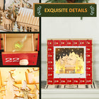 HOMCOM - Calendrier de l'Avent de Noël avec 24 tiroirs et lumières LED-La conception réutilisable permet d'économiser de l'argent et d'en profiter année après année 