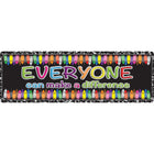 Ashley Productions - The Original Fun Mat - Tapis Coureur - 15 -5" x 47" - Tout le monde peut faire une différence.-Mesures et design : Le tapis de course Everyone Can make a Difference mesure 15,5 po x 47 po.