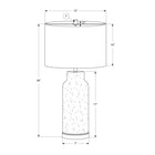 Monarch Specialties - Luminaire - 28 po H Lampe De Table - Verre Gris - Abat-Jour Gris - Contemporain - Moderne-Avec une garantie limitée de 2 ans contre tout défaut, vous pouvez faire confiance à cette option d'éclairage tendance pour illuminer votre espace tout en assurant une qualité et une satisfaction durables