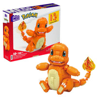 MEGA - Kit de jouets de construction Pokemon Jumbo Salamèche - 750 pièces-Coffret de construction Salamèche grand format de 28 cm