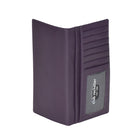 Club Rochelier - Portefeuille pochette pour femme avec chéquier et soufflet - Prune-2 fenêtres d'identification
