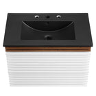 Modway - Render Fixation murale de 30" Vanette de salle de bain - Noyer blanc Noir-8