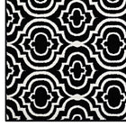 Modway - Frame Treillis marocain de transition Tapis de comédie 8 pi l x 10 pi L - Noir et blanc-Polypropylène 100% à thermofixation douce
