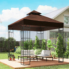 Outsunny - toit de rechange pour gazebo 10 pi L x 10 pi l avec trous de drainage, 370 g/㎡, UPF30+, seulement la couverture supérieure, café-Le tissu en polyester enduit est épais et résistant, offre une protection UPF30+
