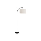 Monarch Specialties - Luminaire - 65 po H Lampadaire - Métal Noir - Abat-Jour Ivoire / Crème - Contemporain-Illuminez votre espace avec ce lampadaire arc contemporain et branché de 65 pouces de haut, avec une finition métallique noire élégante et un abat-jour sophistiqué en forme de tambour ivoire