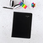 AT-A-GLANCE - Agenda mensuel 2027 - 8 3/4 po H x 6 7/8 po l - noir - bilingue-Couverture en similicuir noir