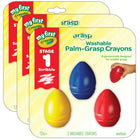Crayons - de paume lavables My First Crayola, 3 par paquet, 3 paquets-Fournit aux enfants leurs premières fournitures artistiques spécialement conçues pour leurs petites mains afin qu'ils puissent créer