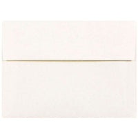 JAM Paper Enveloppes d'invitation parchemin A6 - 4,75 x 6,5 po - Blanc recyclé - 50/paquet (56309I)-Couleur : blanc, Les enveloppes présentent une finition parchemin marbré pour une touche élégante