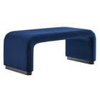 Modway - Koda Performance Velvet Ottoman de la cascade - Noir Bleu Nuit-Revêtement en velours de performance