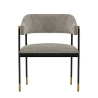 Manhattan Comfort - Lia fauteuil de salle à manger moderne 24,8 po en chenille avec accoudoirs - Pierre-Chaise de salle à manger moderne pour salle à manger et usage de chaise de travail