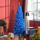 HOMCOM - Sapin de Noël artificiel de 6 pi avec ouverture automatique - Bleu-Les branches s'ouvrent automatiquement pour faciliter l'assemblage 