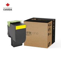 Ecotone - 71B10Y0 Lexmark Compatible Remanufacturés Toner Cartridge - Jaune-Type : Réusinée EcoTone
