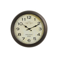 Monarch Specialties - Horloge - 16 po Rond - Horloge Murale - Brun Antique - Transitionnel-Une horloge murale ronde de 16 pouces en marron antique avec une touche vintage pour un style transitionnel élégant dans votre décoration intérieure