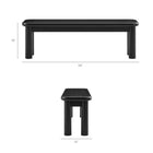 Modway - Alvia 58" Bois Banc - Noir-Siège en placage en bois