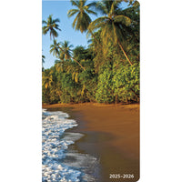 DateWorks - Planificateur de poche mensuel des Plages 2025-2026 - 3,5 po x 6,5 po - Bilingue-Juin 2024 - Décembre 2026