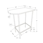 Monarch Specialties - 2325 Bar Maison - 24 po X 36 po /Marbre Gris/Metal Charbon-Complétez votre collection de bars à domicile avec un ensemble de tabourets (vendus séparément) 
