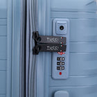 TUCCI - Bagage d'enregistrement à coque rigide Lussore 24 po - Bleu-Conception extensible – Capacité d’emballage supplémentaire lorsque nécessaire. Ajoute de l’espace de rangement supplémentaire quand vous en avez besoin, parfait pour ramener des souvenirs