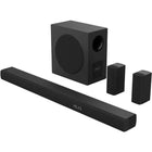 Hisense - Barre de son HS5100 5.1 avec enceintes arrière et caisson de basses sans fil - Noir-Profitez d'un son surround 5.1 canaux, qui donne vie à vos films, musiques et jeux, grâce à une barre de son frontale, un caisson de basses sans fil et un kit d'enceintes arrière.