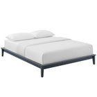 Modway - Lodge Bois Cadre de lit plateforme Queen, Gris-Remplacement du sommier
