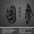 Logitech – Souris de jeu hautes performances G502 Hero (910-005469 G502)-Câble tressé