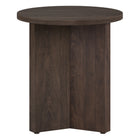 Hudson&Canal - Table d'appoint ronde Anders de 50 cm de largeur, , brun aulne-Caractéristiques assemblage facile