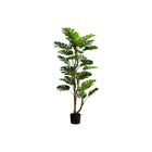 Monarch Specialties - Plante Artificielle - 61 po De Longueur - Arbre Monstera - Touche Réelle - Feuilles Vertes - Pot Noir-Arbre Monstera artificiel tendance et réaliste, mesurant 61 pouces de hauteur avec 25 feuilles au toucher naturel