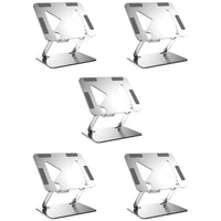 ShoppingAll - Support Élévateur Pour Ordinateurs Portables Et Tablettes Jusqu’à 17,3 Pouces – SA-LS7-SILVER (Paquet De 5)-Compatibilité Universelle – Supporte les ordinateurs portables et tablettes jusqu’à 17,3", idéal pour le bureau, la maison ou les déplacements.