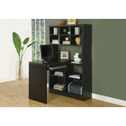 Monarch Specialties - 7021 Bureau - Espresso De Coin Cote Droit Ou Gauche-Ce bureau de coin à la mode a une configuration réversible avec une installation à gauche ou à droite.