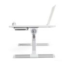 ShoppingAll - Bureau pliable portable réglable avec fente pour tablette et tiroir - Argent-Fente Multi-Usage: Inclut une fente qui sert de support stable pour les tablettes, liseuses, ordinateurs portables et livres, améliorant votre expérience numérique et de lecture.