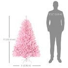 HOMCOM - Sapin de Noël artificiel 5 pi - forme large - rose-Il est peu probable que les branches ignifuges prennent feu ou causent de graves dommages domestiques  