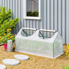 Outsunny - Serre tunnel portable mini 47 po L x 24 po l x 24 po H avec 2 fenêtres- Toile en polyéthylène 140 g/m², robuste et résistante  
