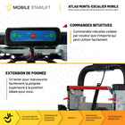 Mobile StairLift - Atlas - Monte-escalier pour fauteuil roulant portable - couleurs assorties-Fonctionnement à batterie permettant de grimper jusqu’à 120 volées d’escaliers sur une seule charge