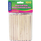 Selectum - Wood Craft Stick - Paquet de 100-Bâton d’artisanat en bois