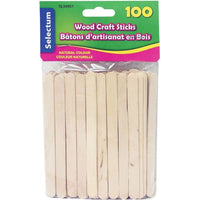 Selectum - Wood Craft Stick - Paquet de 100-Bâton d’artisanat en bois